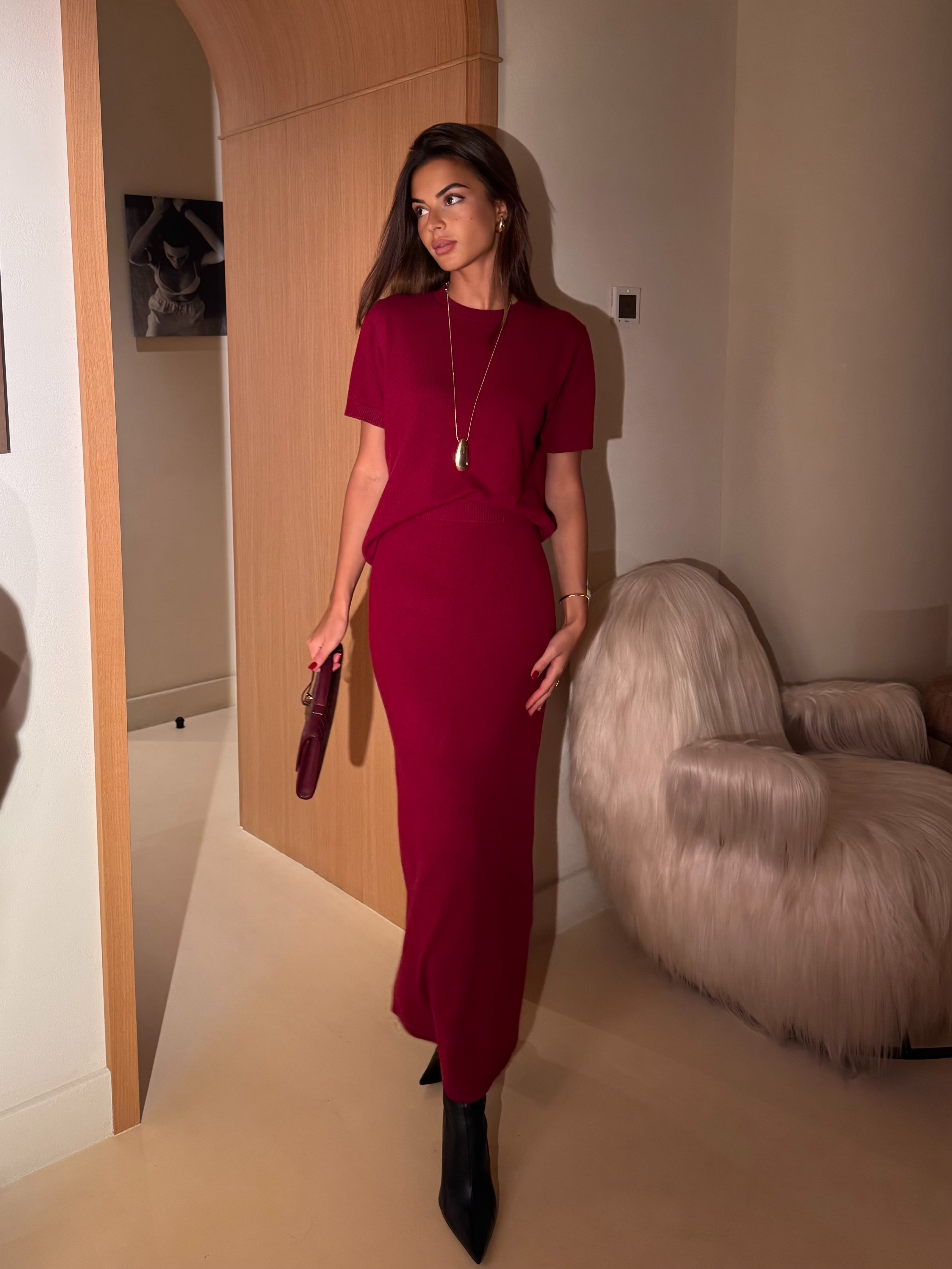 ALINA jumper, burgundy