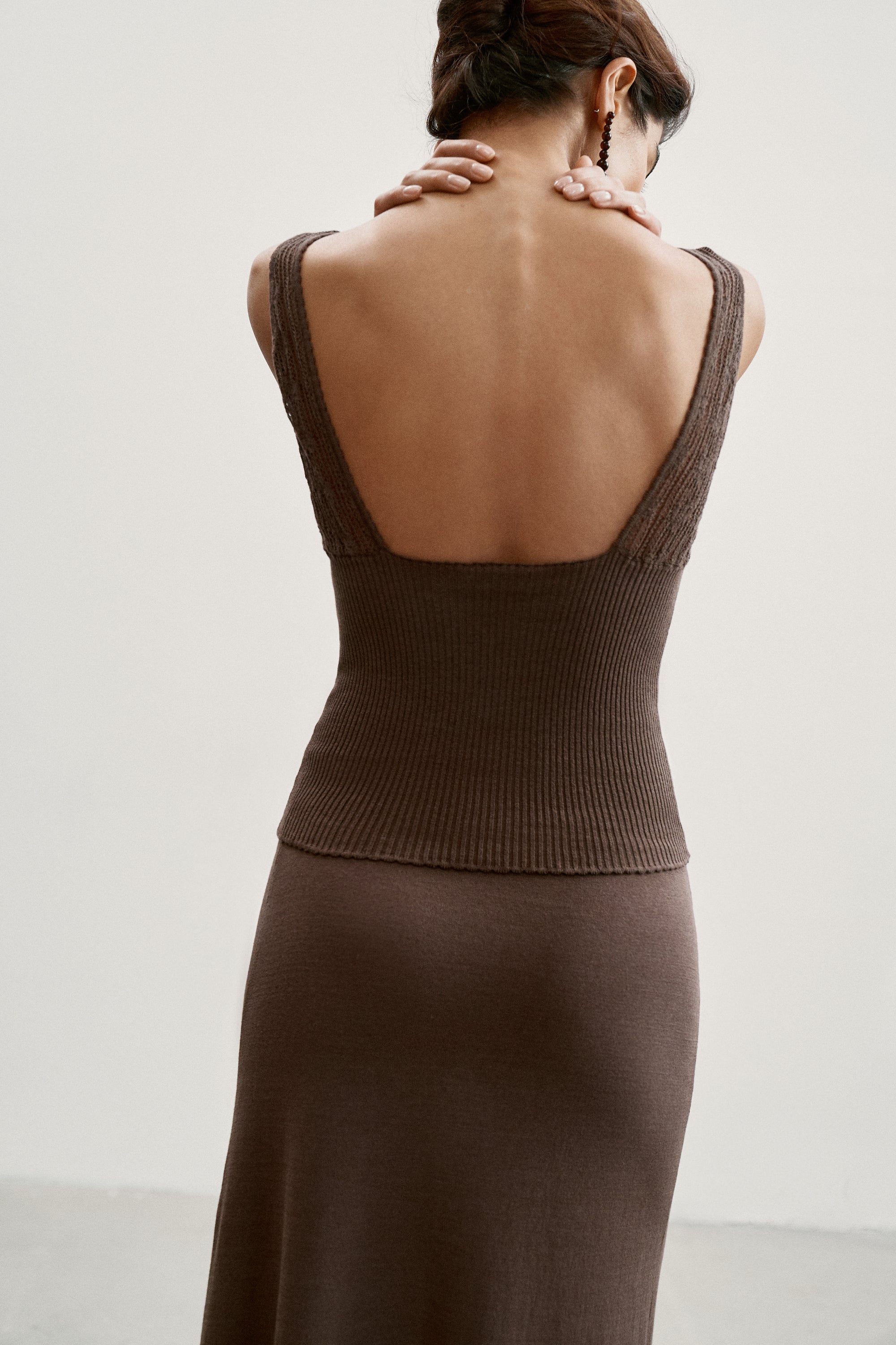 MARY top, chocolate