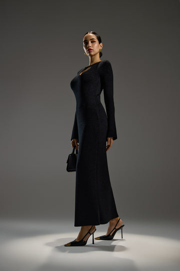 EMBER keyhole dress, black
