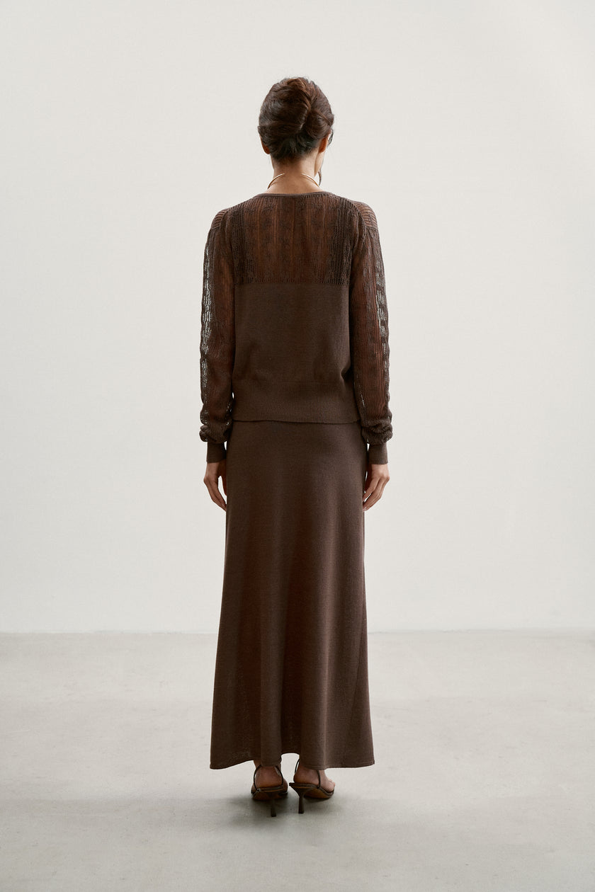MARY cardigan, chocolate