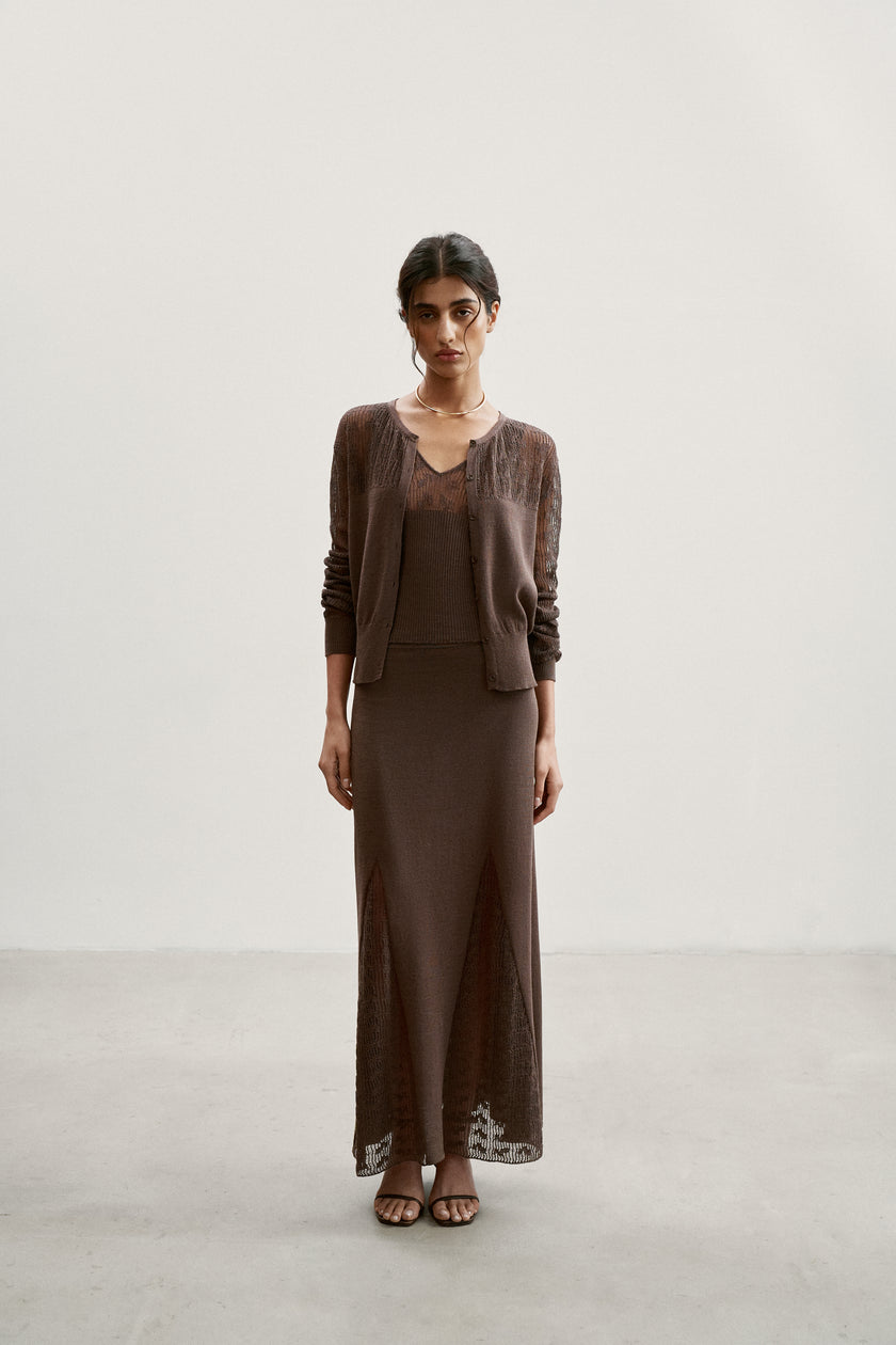 MARY cardigan, chocolate