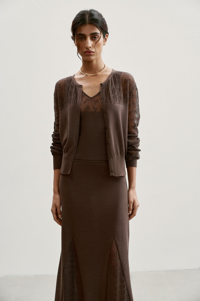 MARY cardigan, chocolate