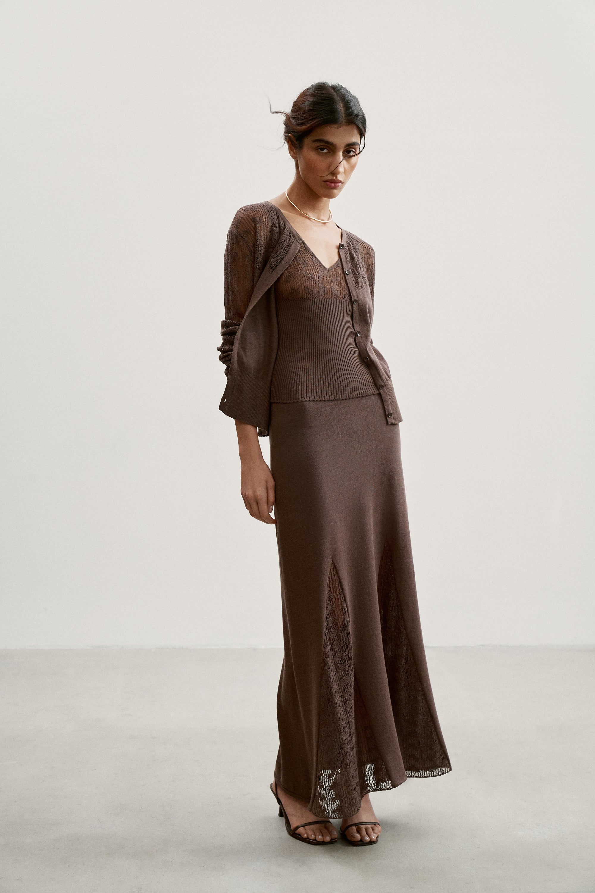 MARY cardigan, chocolate