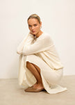 ALESSANDRA slit skirt, milk