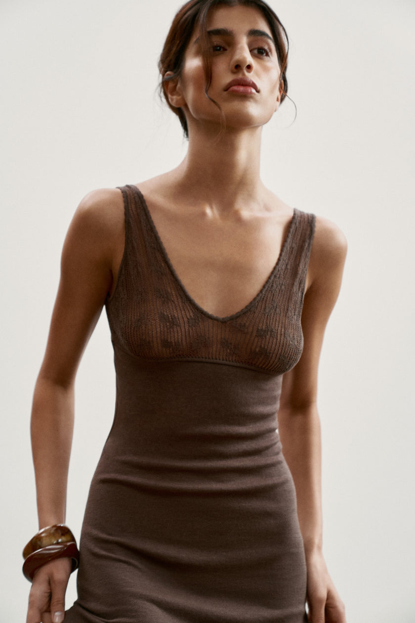 MARY dress, chocolate