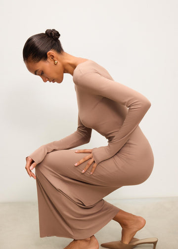 GIA basic dress, beige