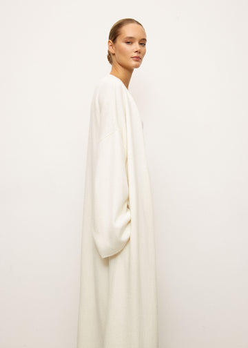 AMARA knitted merino wool Coat, milk