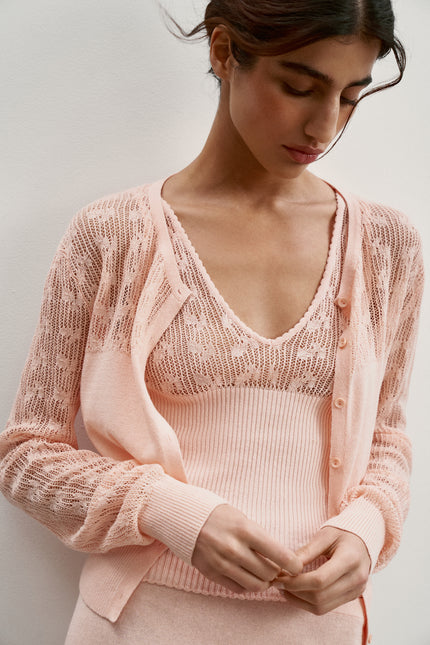 MARY cardigan, peach