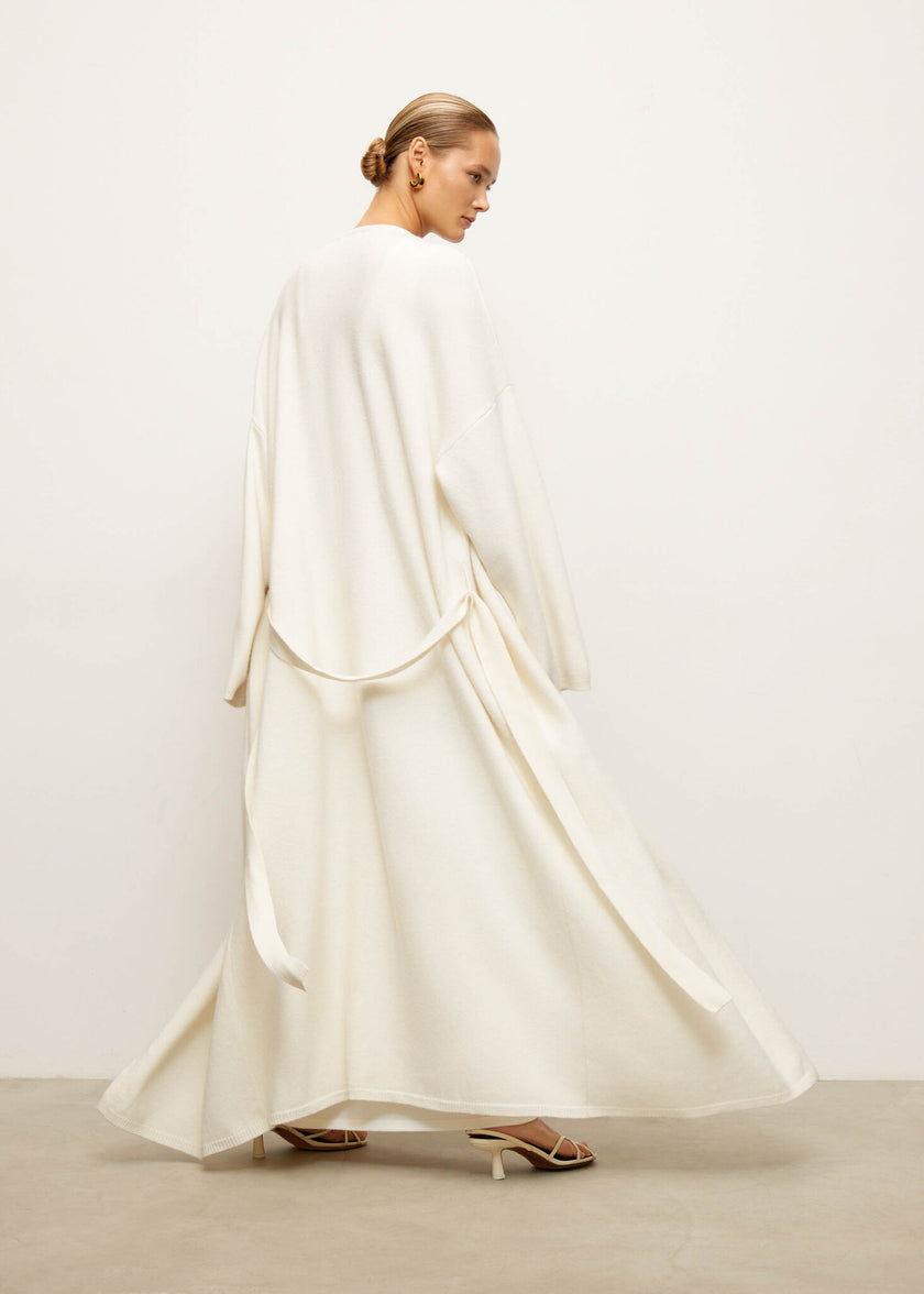 AMARA knitted coat, milk