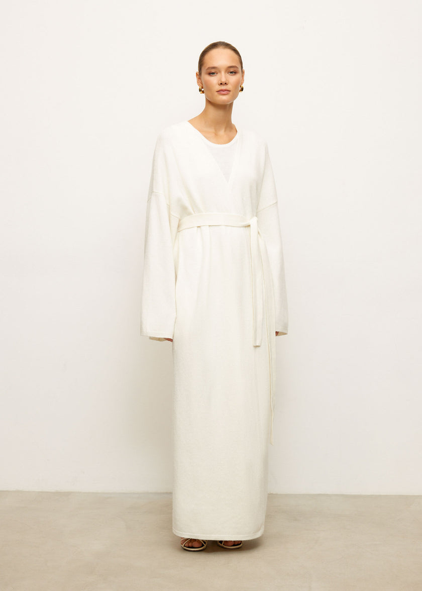 AMARA knitted coat, milk