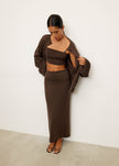 MOLLY peplum skirt, chocolate