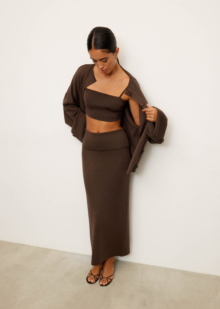 MOLLY cardigan, chocolate