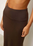 MOLLY peplum skirt, chocolate