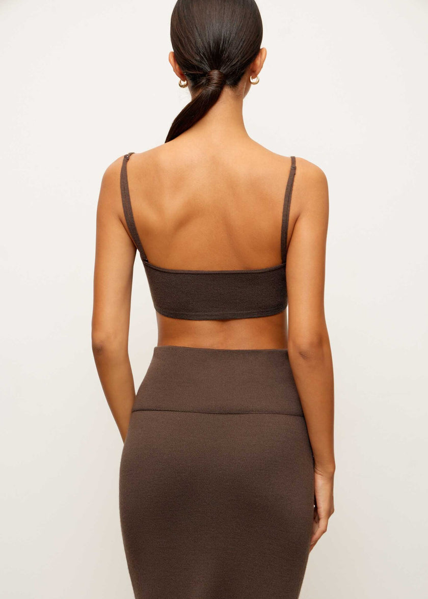 MOLLY bandeau top, chocolate