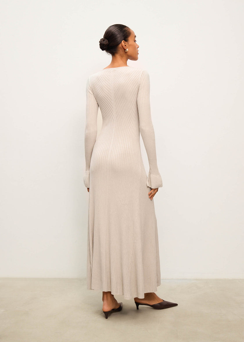 NORA long sleeve dress, latte