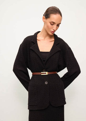 RIVERA merino wool jacket, black