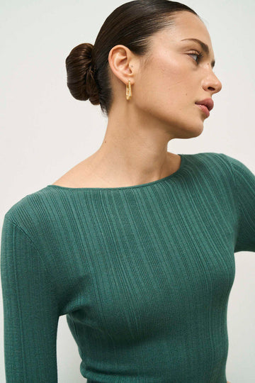 COTY ribbed knit dress, emerald
