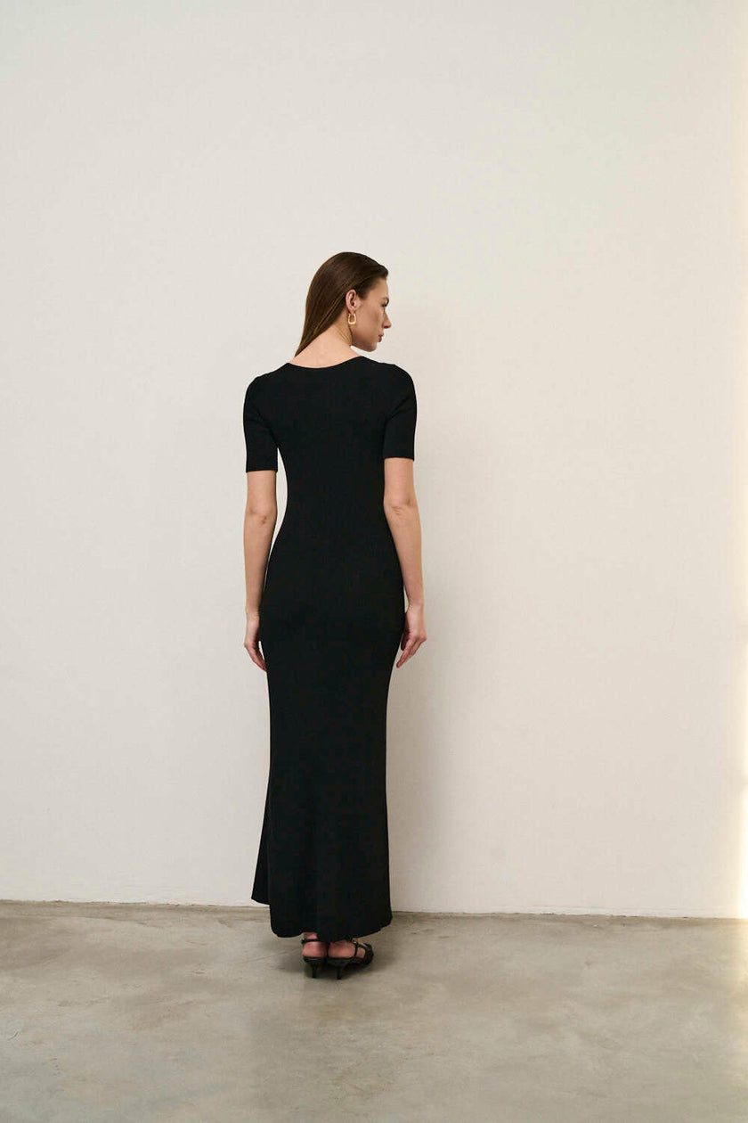 PETRA short sleeve dress, black