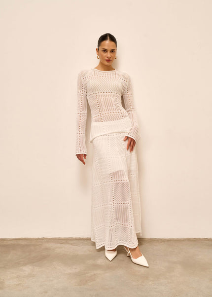 SELINE crochet set, milk