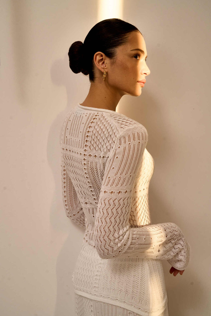 SELINE crochet set, milk