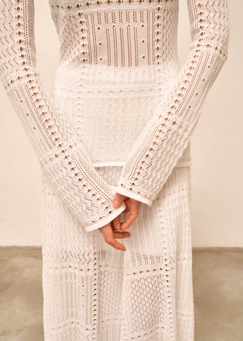 SELINE crochet set, milk