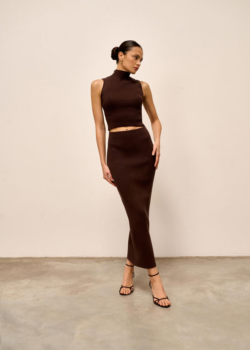 CLARE skirt, chocolate