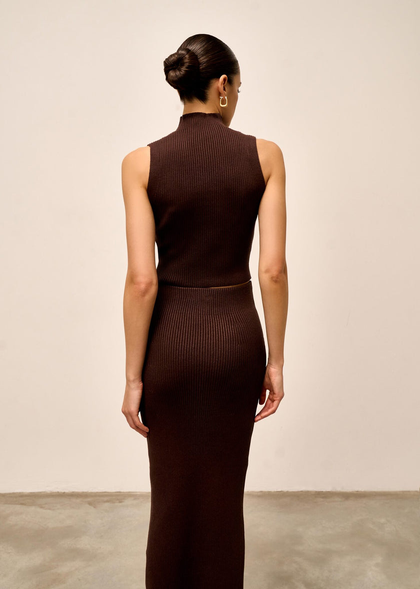 CLARE top, chocolate