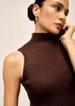 CLARE top, chocolate