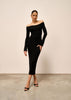 OLIVIA open shoulders jumper, black