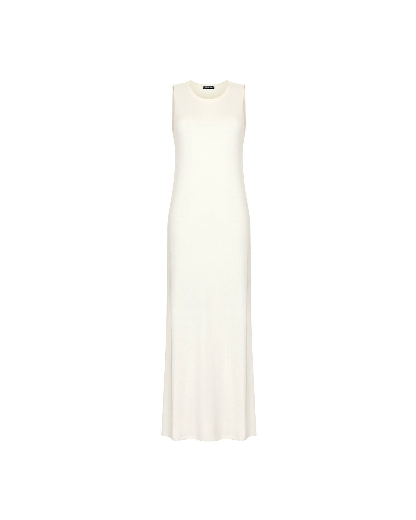 NARINA round-neck cashmere-blend dress, ivory
