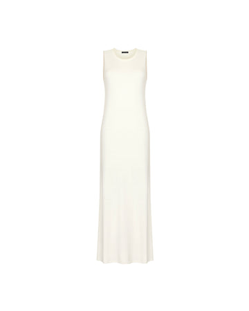 NARINA round-neck cashmere-blend dress, ivory