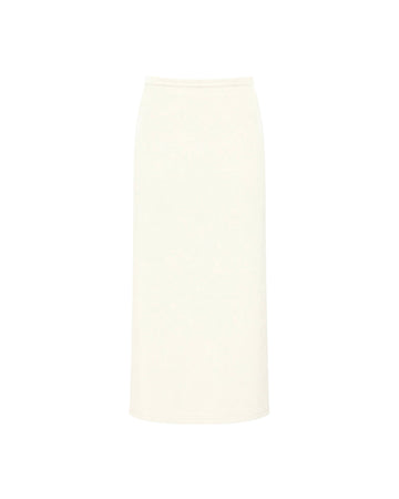 NARINA fluid knit skirt, ivory