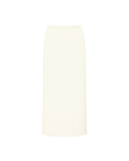 NARINA fluid knit skirt, ivory