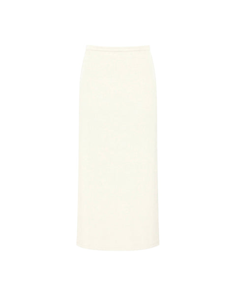 NARINA fluid knit skirt, ivory