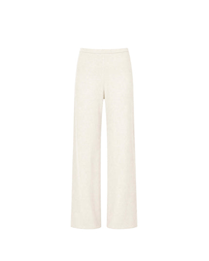 NARINA fluid knit pants, ivory