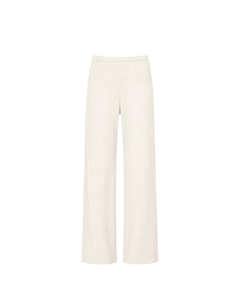 NARINA fluid knit pants, ivory
