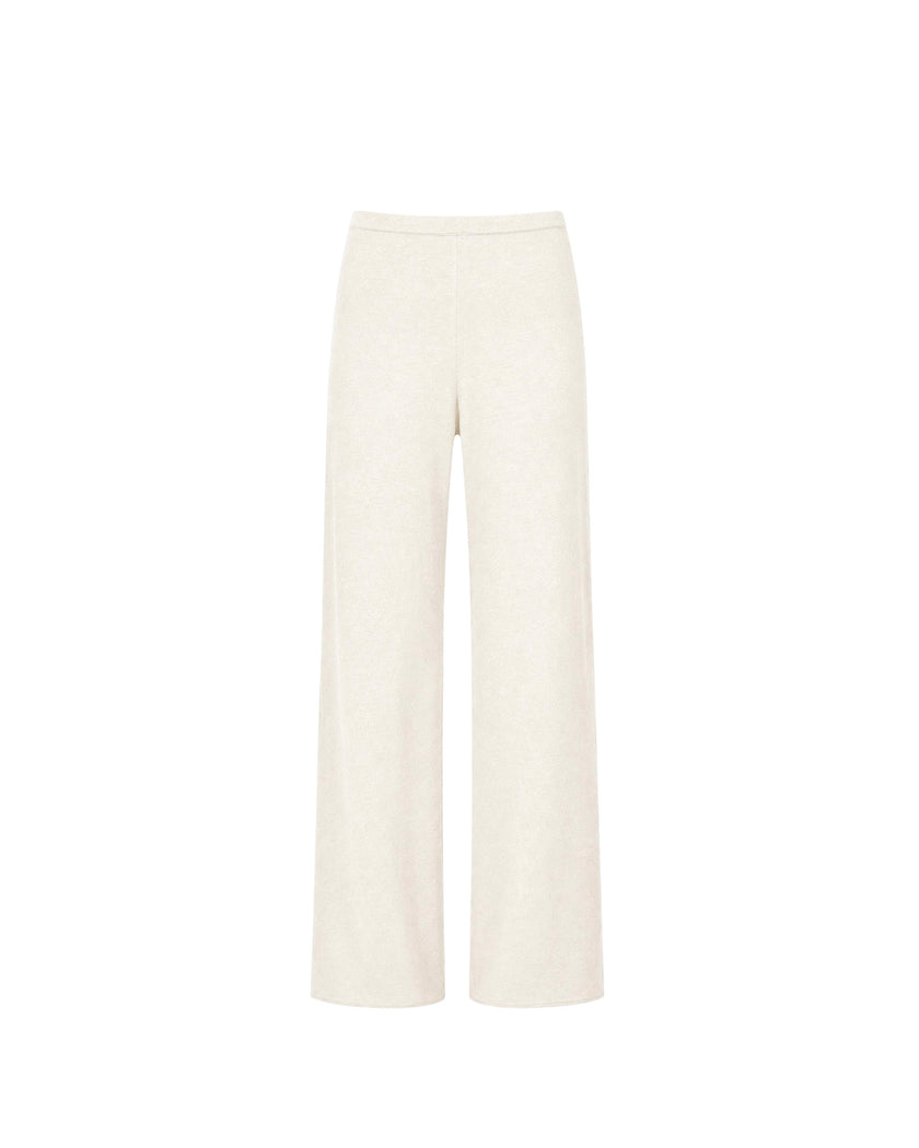 NARINA fluid knit pants, ivory