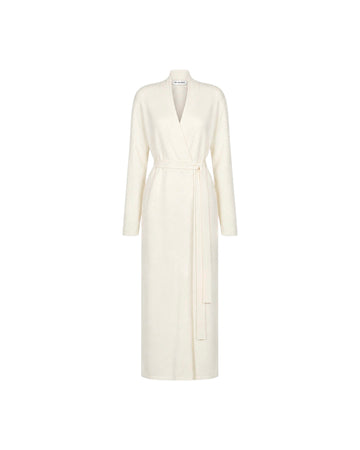 NARINA belted maxi cardigan, ivory