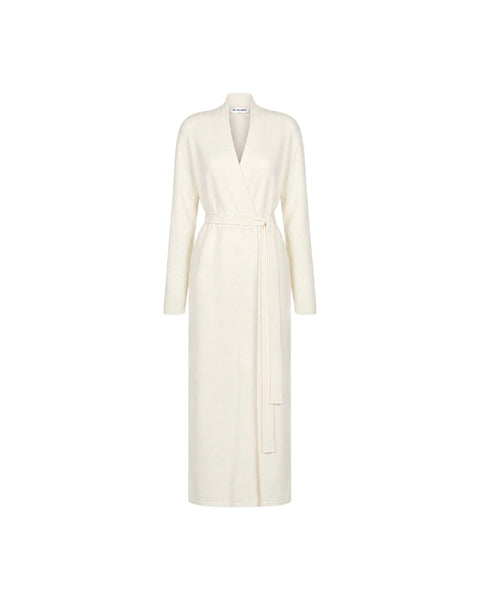 NARINA belted maxi cardigan, ivory