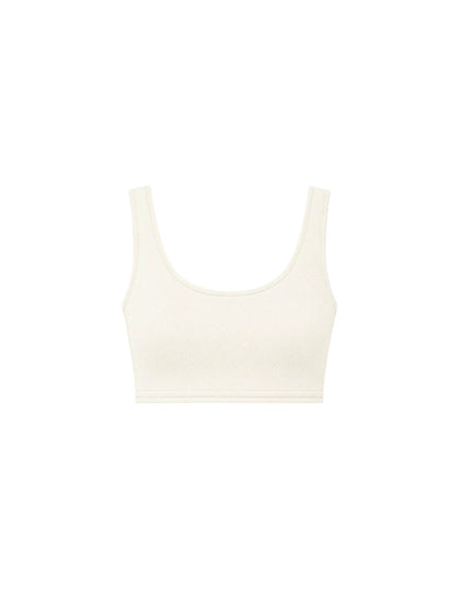 NARINA thin-strap crop top, ivory