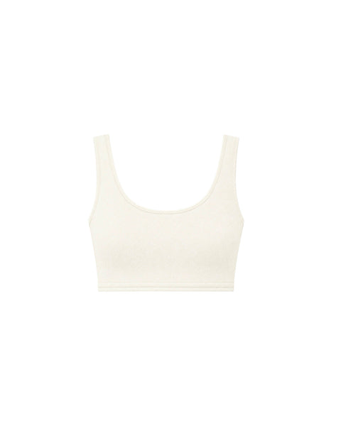 NARINA thin-strap crop top, ivory