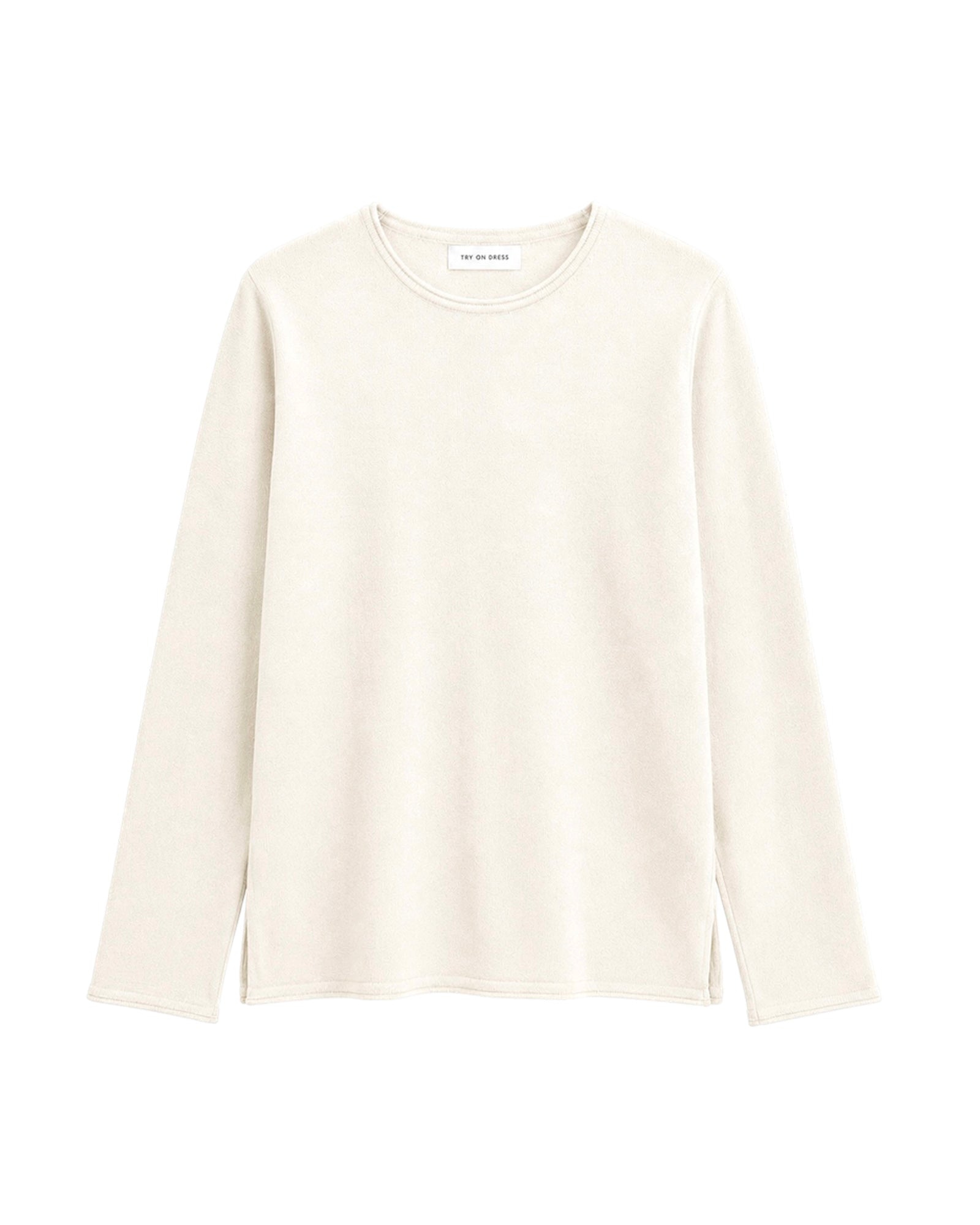 NARINA basic long sleeve top, ivory