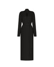 NARINA belted maxi cardigan, black