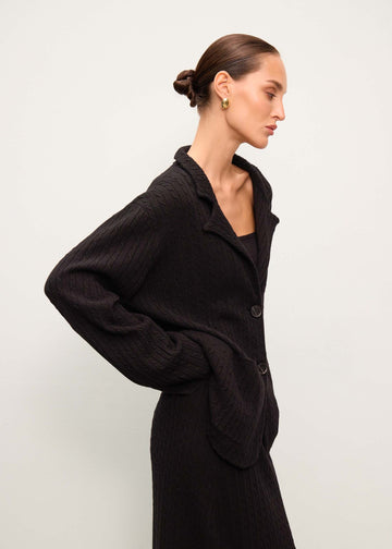 RIVERA merino wool jacket, black