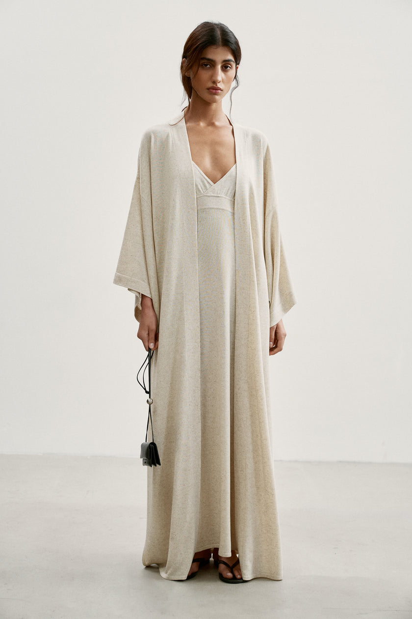 VICTORIA kimono cardigan, light beige