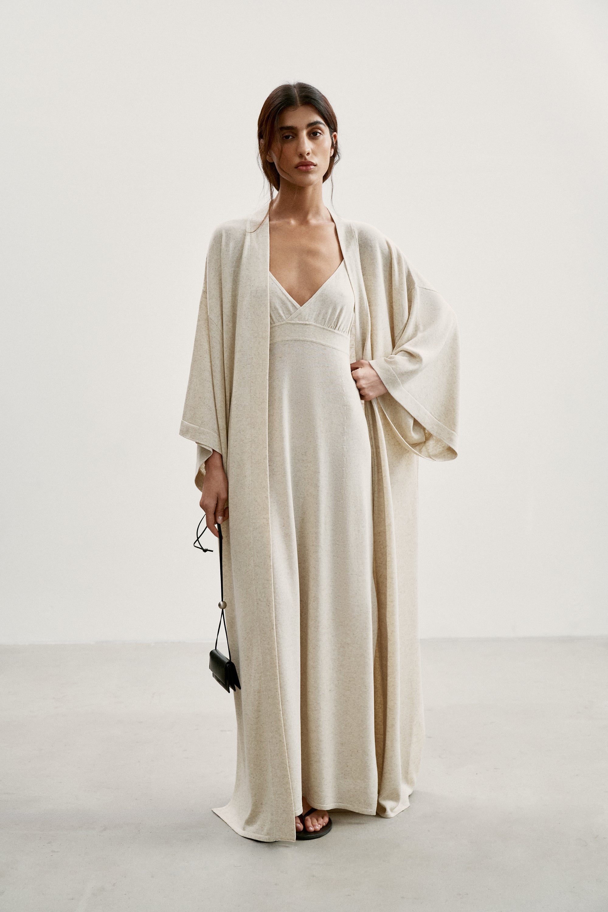 VICTORIA kimono cardigan, light beige