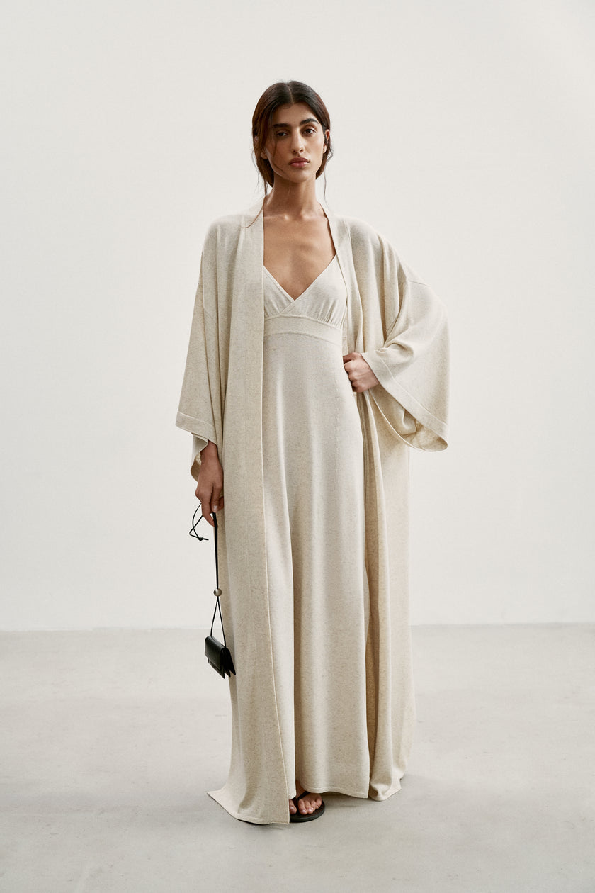 VICTORIA kimono cardigan, light beige