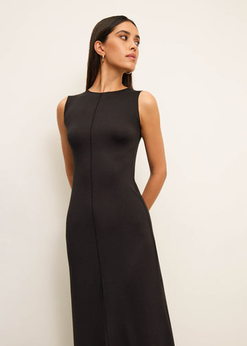 DORA seam detail dress, black