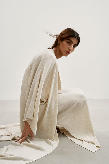 VICTORIA kimono cardigan, light beige