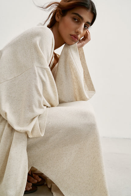VICTORIA kimono cardigan, light beige